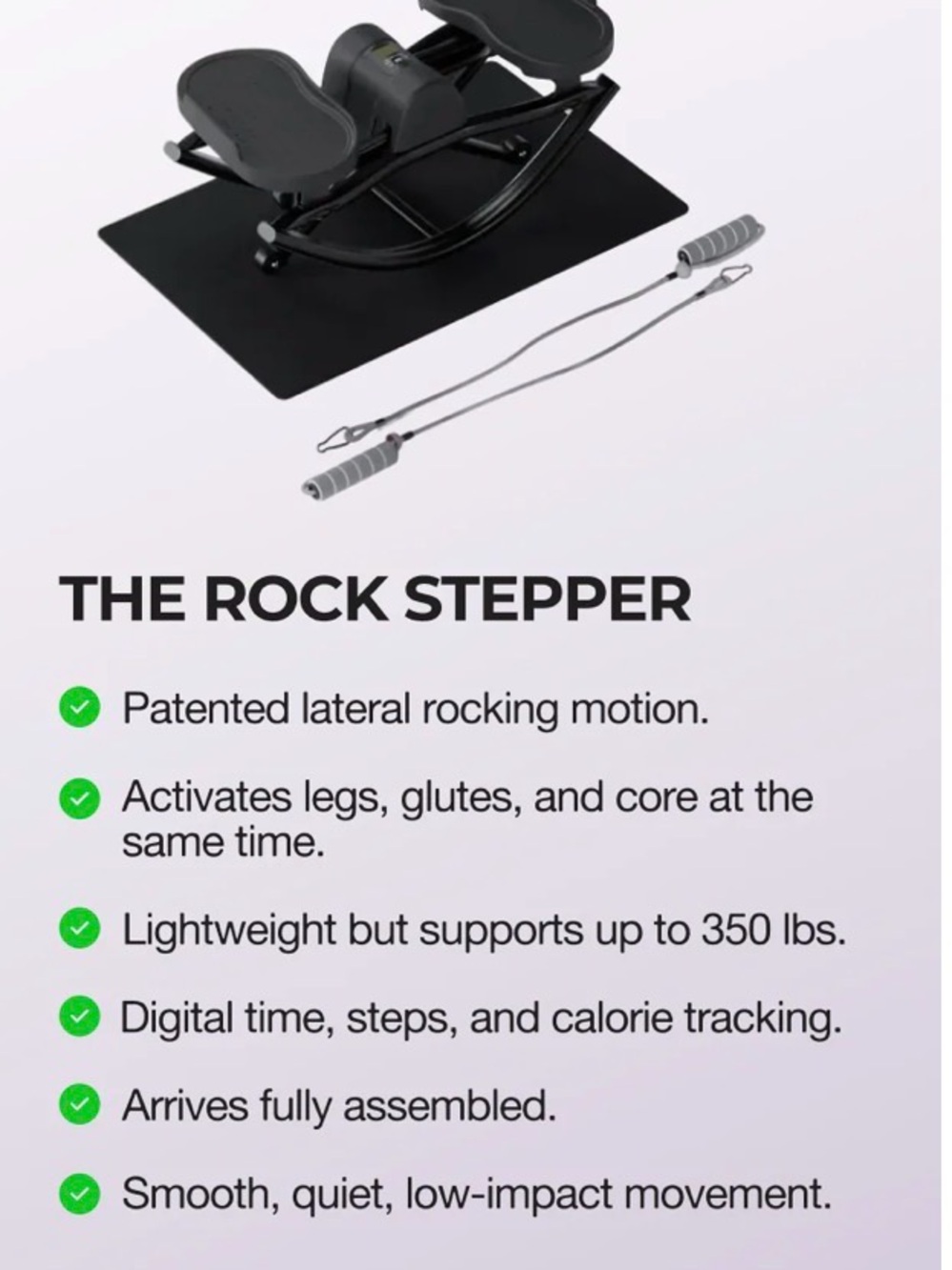 The Rock Stepper - Black Rocking Stepper